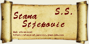 Stana Stjepović vizit kartica